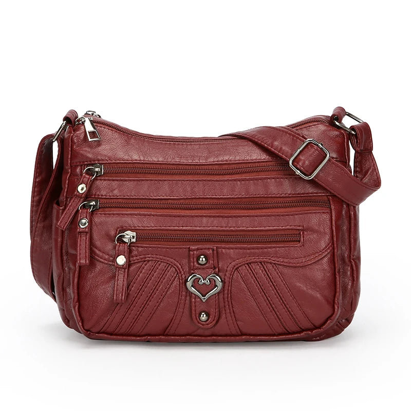 Messenger Sling Bag for Men | PU Small Zipper Crossbody Pouch Luxegan