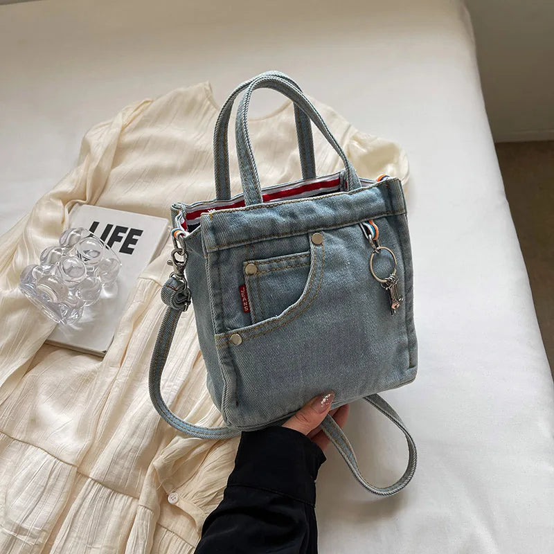 Ladies' Crossbody Bags | Creative Retro Washed Denim & Personalized Fashionable Versatile Handbags (High-quality Shoulder Bags for Girls) Luxegan