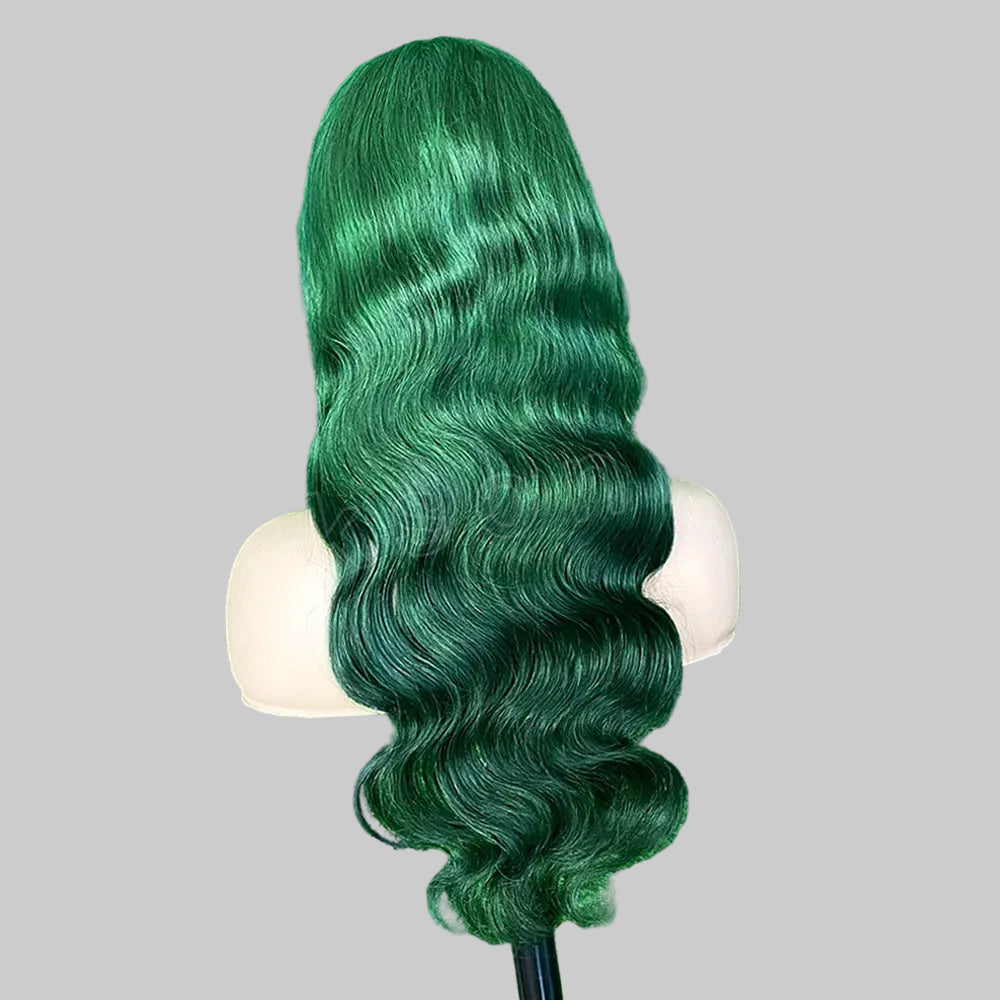 Dark Blue Wear-and-Go Glueless Frontal Wig | High-Impact 613 Colored Lace Front Wig | 13x6 HD Transparent Swiss Lace Body Wave Brazilian Human Hair Wig for Women Luxegan