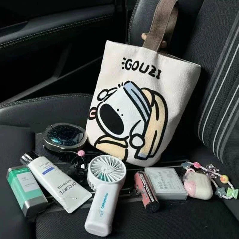 Disney Cartoon Canvas Bucket Bag | Casual Shoulder Bag Large Capacity Outing Shopping Bag | Women Sweet Cute Handbag Lunch Bag