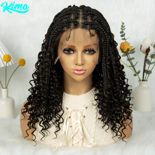 Knotless Box Braided Wig | Curly Ends | Full Lace Frontal