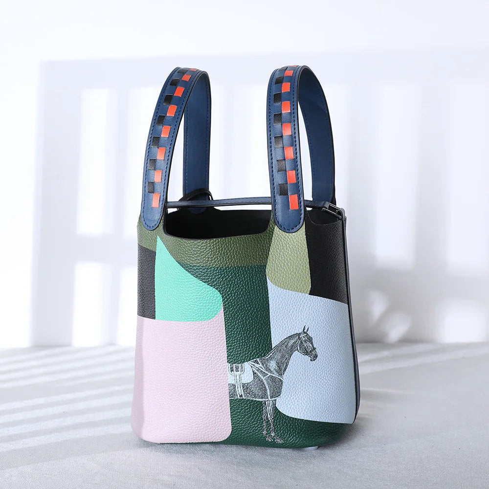 New Fashion Genuine Leather Bucket Bag | High-Quality Designer Handbag & Crossbody Luxegan
