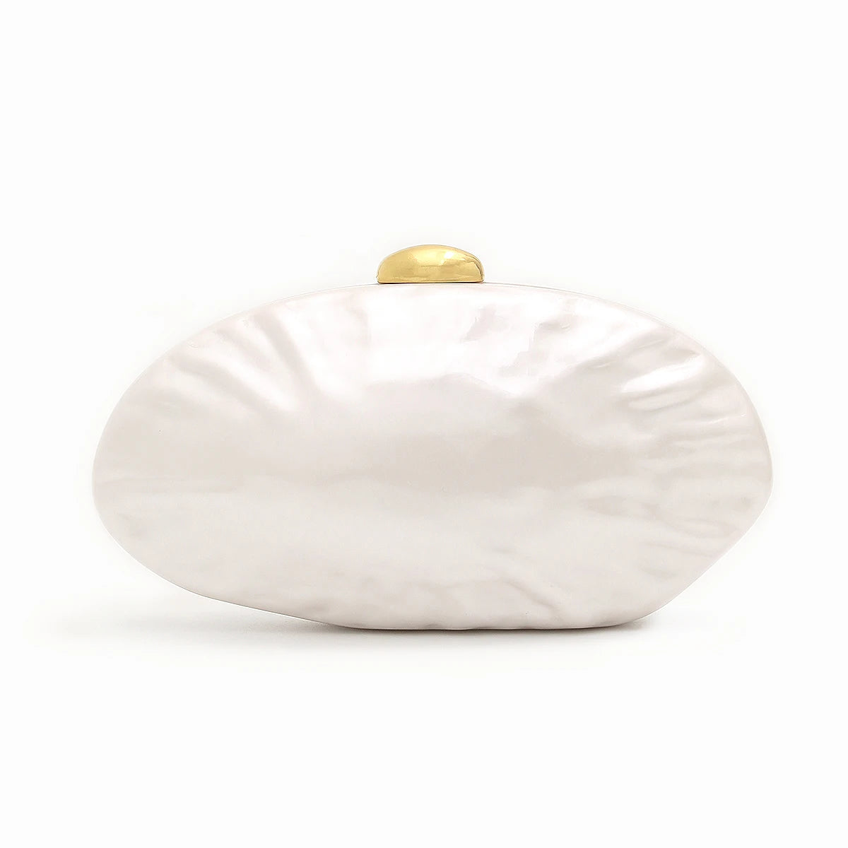 Acrylic Shell Minaudiere | Hard Elegant Long Chain Clutch Luxegan