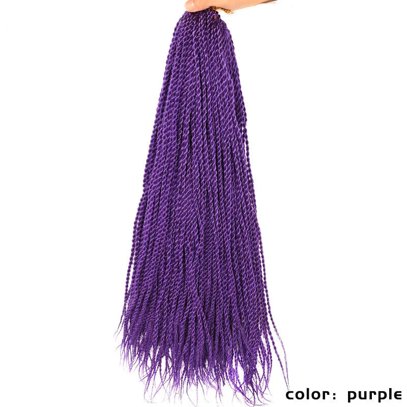 Full Star Senegalese Twist Crochet Braids | 30 Strands/Pack | Ombre Colors Luxegan