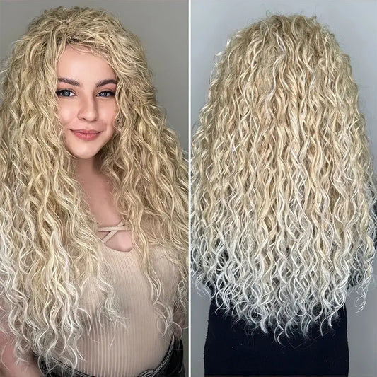 Deep Wave Twist Crochet Hair | Afro Curl Ombre Braids | 22 Inches