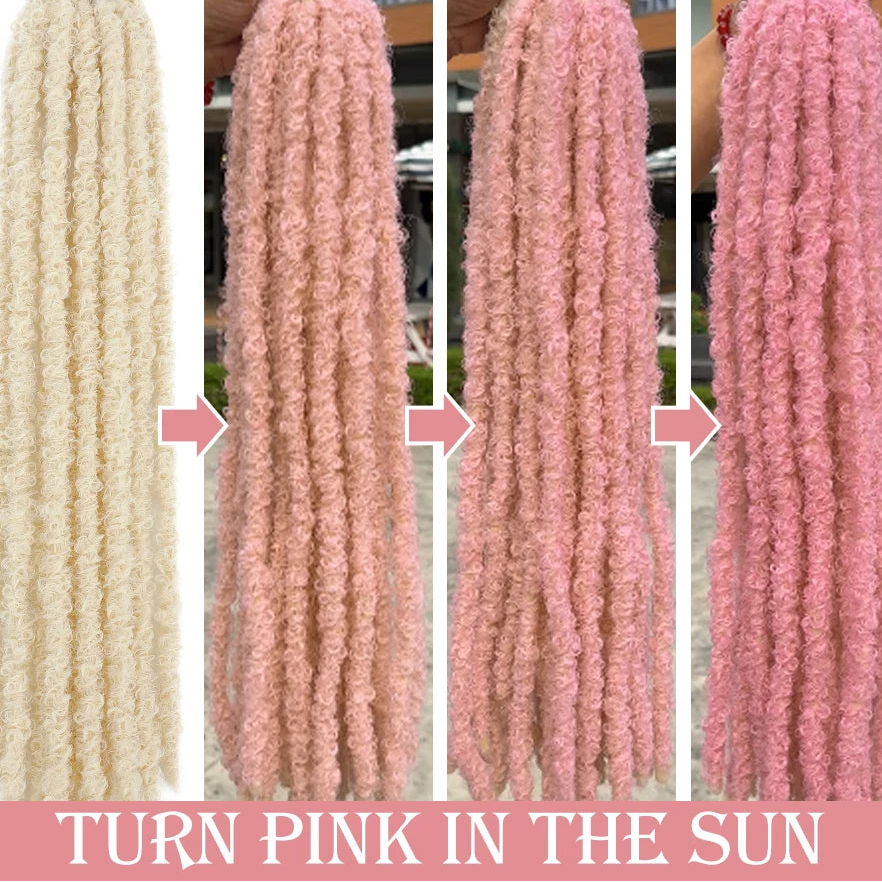 24 Inch Color-Changing Butterfly Locs Crochet Hair | Faux Locs Synthetic Dreadlocks Hair - view 5