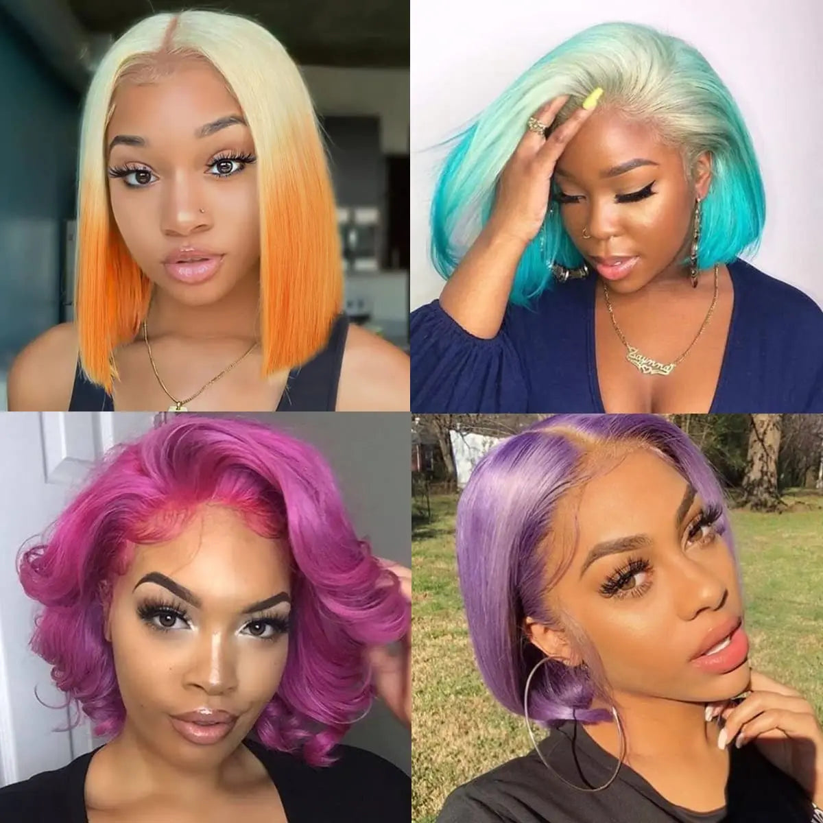 Straight Short Bob Wig - Pre-Plucked Transparent Lace Front Human Hair Wig - Glueless Brazilian Remy Hair Short Bob Wig for Women Luxegan