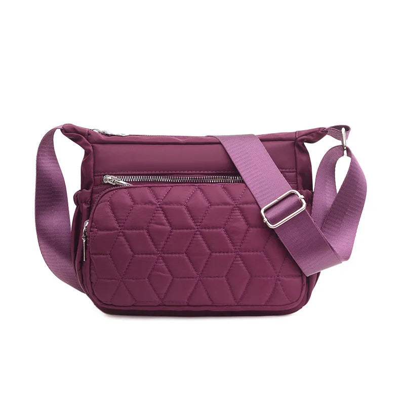 Multi-Pocket Casual Crossbody Bag | Waterproof Nylon Travel Messenger Bag | Women's Versatile Shoulder Purse | Large Capacity Everyday Satchel (Model 21062414312910146) Luxegan
