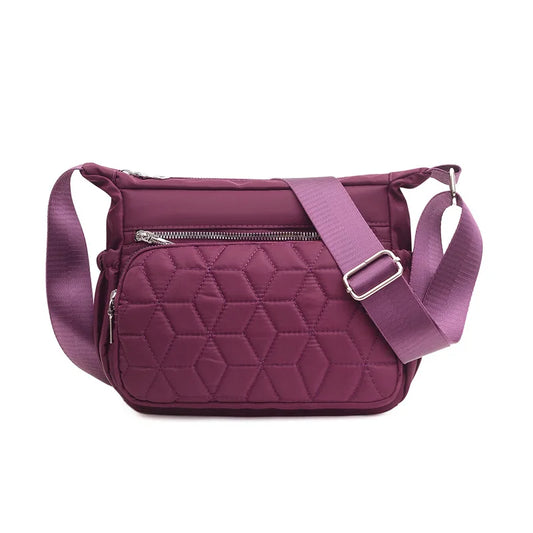 Multi-Pocket Casual Crossbody Bag | Waterproof Nylon Travel Messenger Bag | Women's Versatile Shoulder Purse | Large Capacity Everyday Satchel (Model 21062414312910146) Luxegan