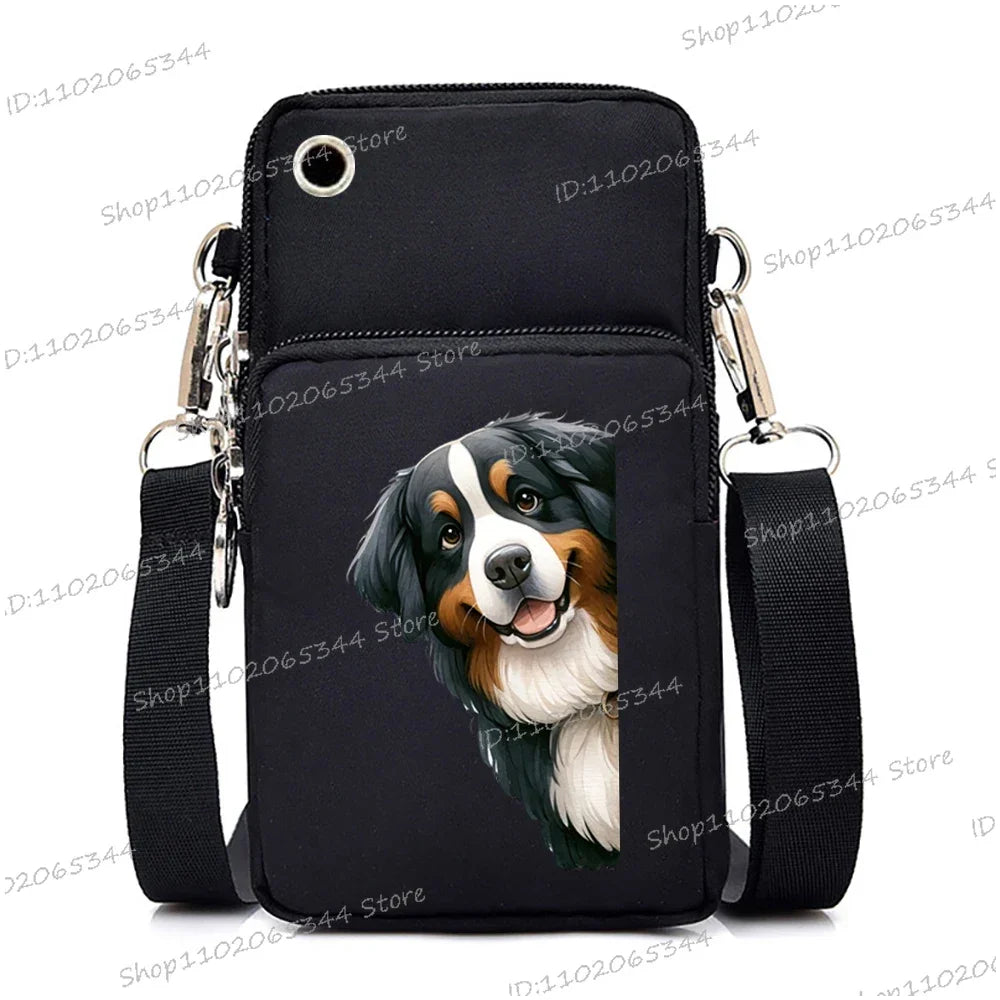 Funny Anime Dog Print Mobile Phone Bag | Unisex Crossbody & Handbag Luxegan