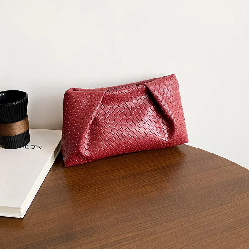 Bolso de mano multifuncional de moda para mujer, cartera de noche con patrón en relieve, gran capacidad, bolsillo para teléfono, monedero de lujo para mujer