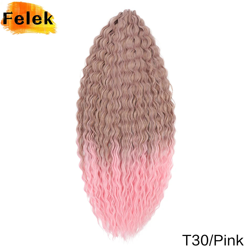 Ariel Curls Crochet Braiding Hair | Water Wave Synthetic Braid Extensions
