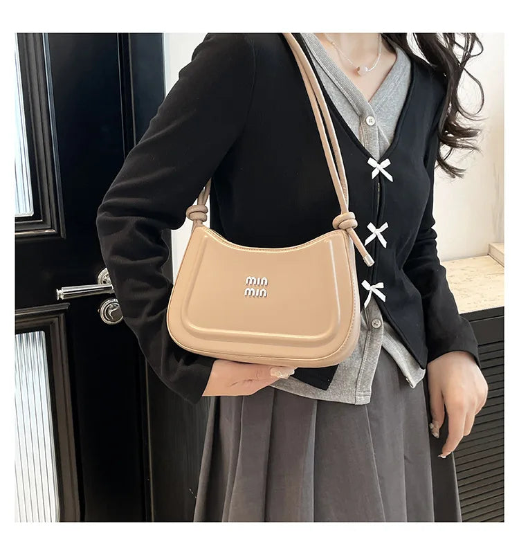 Style Fashion Niche Women's Crescent Bag | High-End Multifunctional Shoulder Bag | New Autumn PU Leather Crossbody & Square Handbag Luxegan