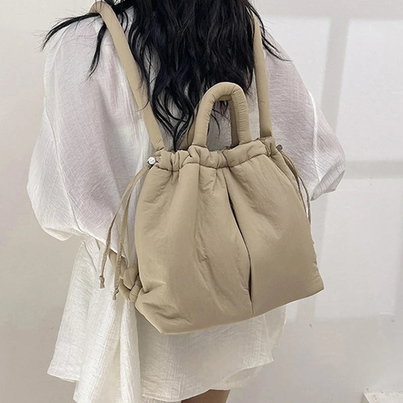 New Korean Fashion Fabric Shoulder Bag | Soft Dacron Crossbody Bag, Mini Tote & Underarm Bags Luxegan