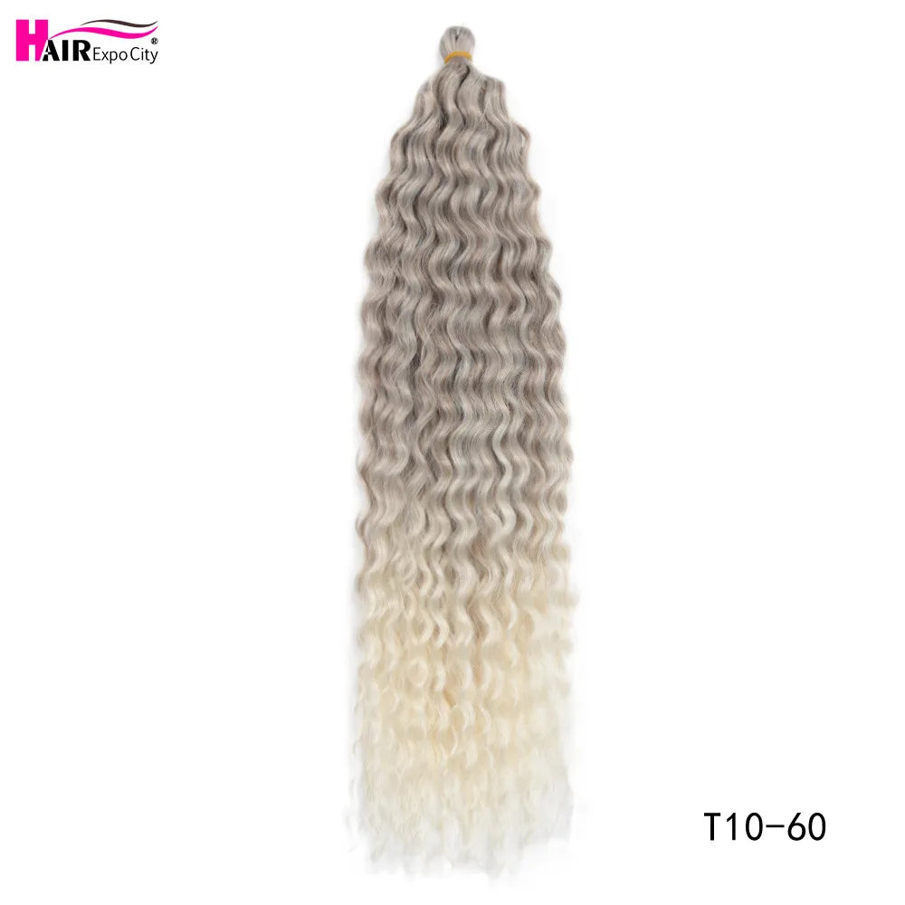 22 Inch Water Wave Twist Crochet Hair | Braiding Extensions