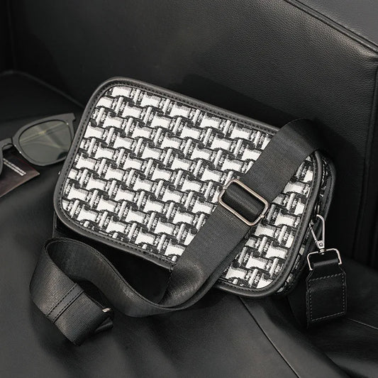 Men's Fashion Designer Crossbody Bag | Jacquard Canvas Shoulder & Messenger Bag Luxegan