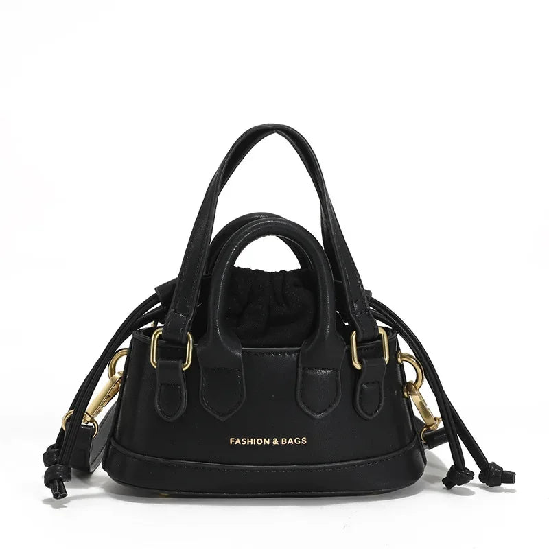 Cute Mini Shell Bag | Retro PU Leather Crossbody Purse Luxegan