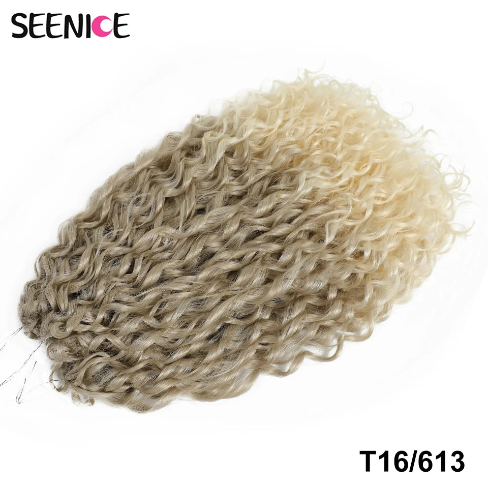 22 Inch Synthetic Water Wave Crochet Hair | Loose Deep Wave Braiding Extensions