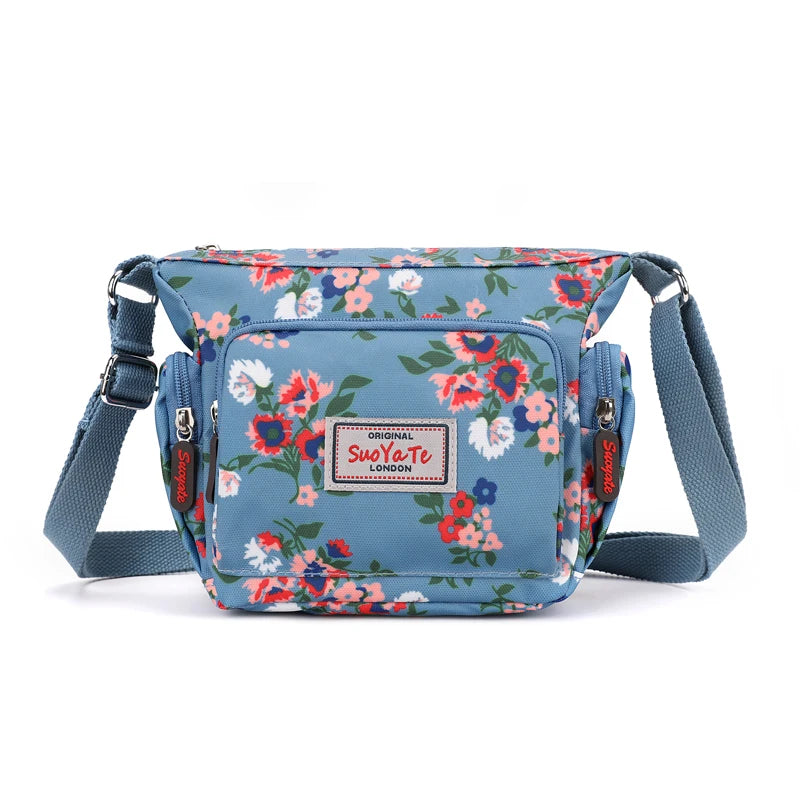 Nylon Shoulder Bag | Fashionable Small Square Bag & Waterproof Large Capacity Mommy Bag Luxegan