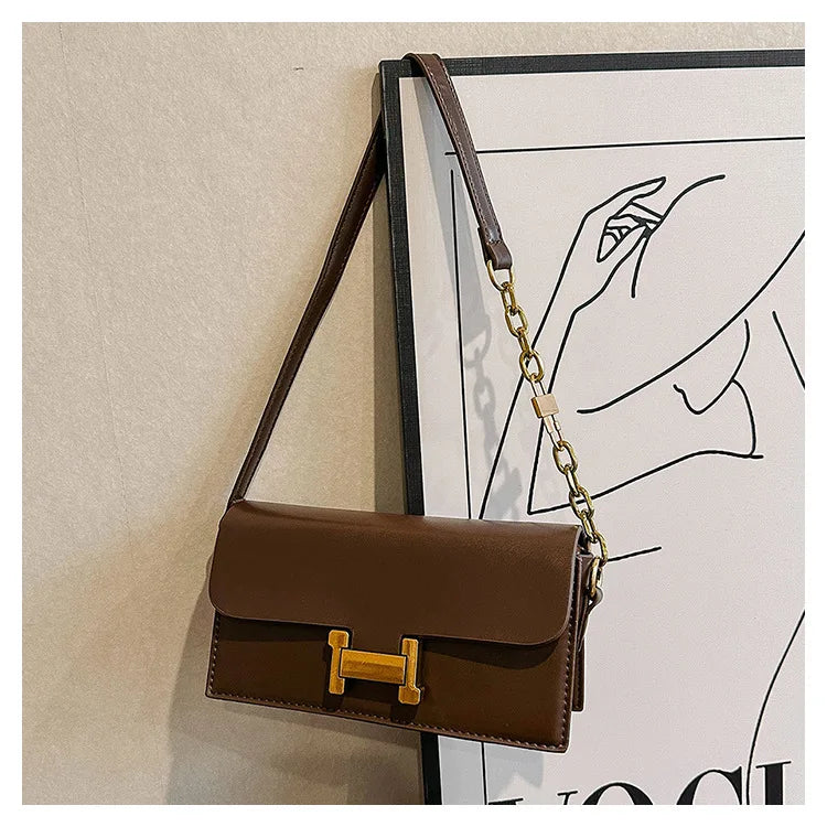 High-Quality Textured Messenger Bag | Versatile Small Square Handbag Luxegan