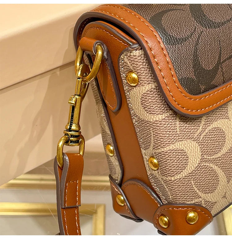 New Minimalist & Fashionable Small Handbag | Contrasting Color Women's Crossbody Bag (High-End Carriage Style, Portable Box Bag)