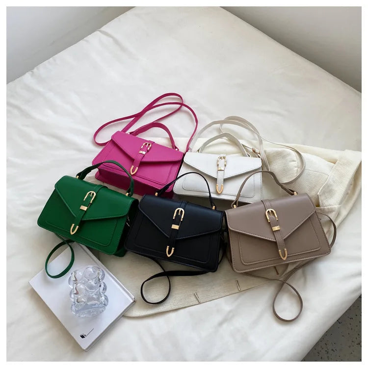 TPU Solid Satchel Bag | Moderate Hardness Minimalist Square Crossbody Luxegan