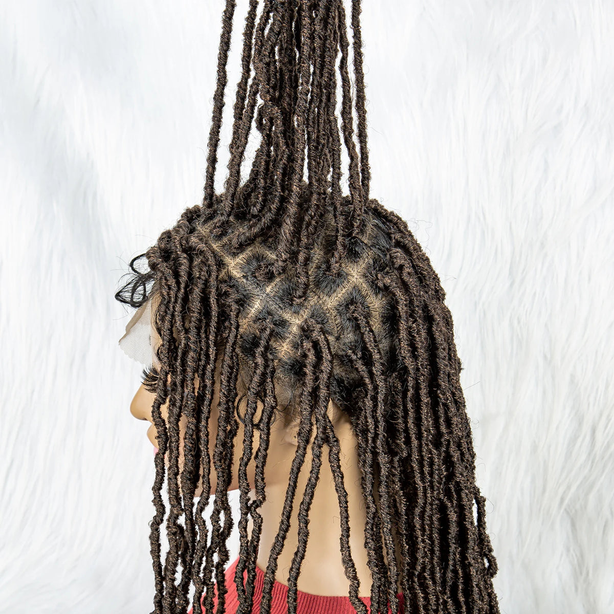 Pink & Blue Braided Wig | Full Lace Butterfly Locs & Dreadlocks