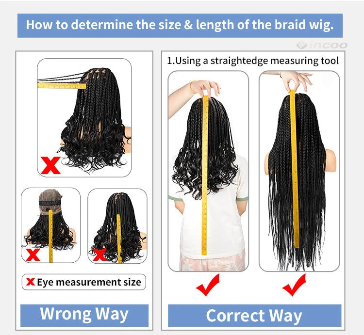 Boho Box Braided Wigs Curly Hair Synthetic Full Lace Front Wigs for Women Goddess Locs Braid Wig Burgundy Bohemian Box Braid Wig Luxegan