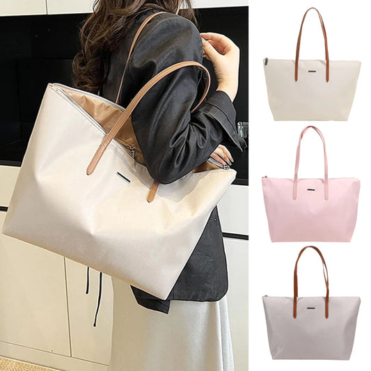 Women's Tote Bag | Simple Fashion Commuting & Shopping Shoulder Bag (New Nylon Waterproof Large Capacity Cloth Bag) Luxegan