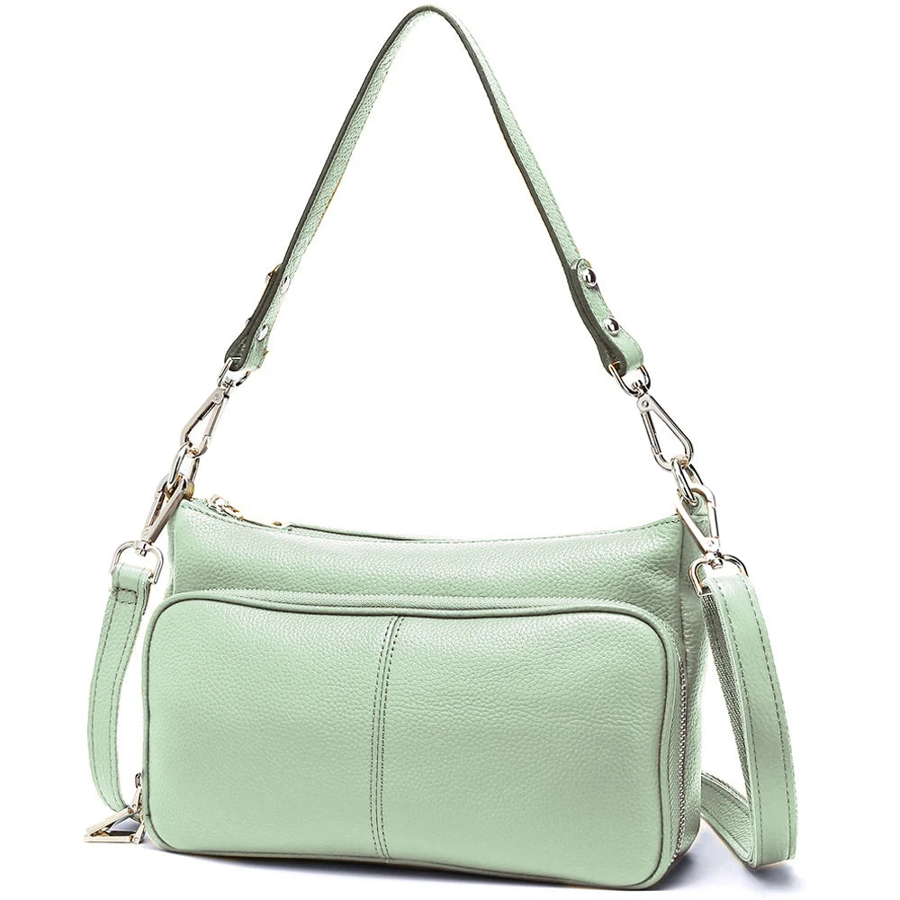 Women's Handbag 100% Genuine Leather Ladies Shoulder Crossbody Messenger Bag | Fashion Hobos Black High Quality Luxegan