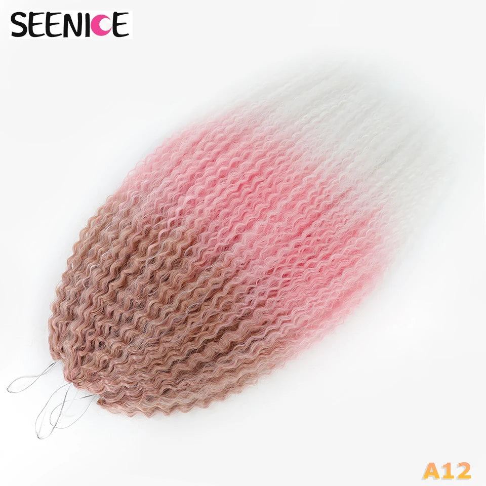 Afro Kinky Curly Crochet Braiding Hair Extensions – Ombre Synthetic Braids for Women | 20 & 28 - view 14