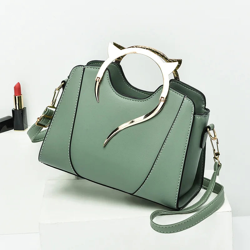 New Arrival Leather Women's Shoulder Bag | Solid Color Crossbody Small Square Bag & Zipper Phone Purse Luxegan