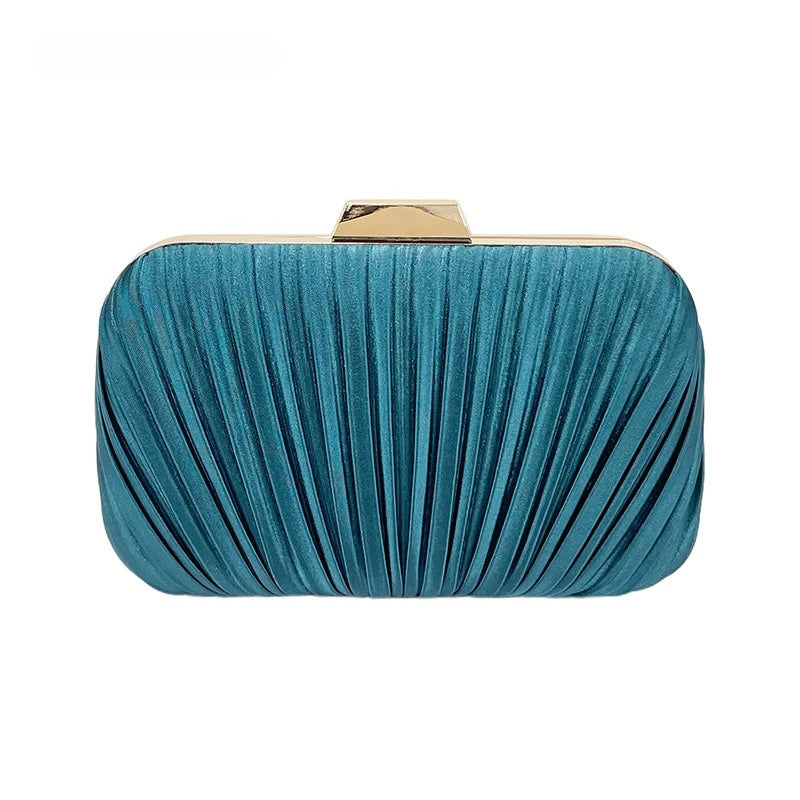 Classic Silky Evening Bag | Sophisticated "Light Pink" Silhouette | Elegant High-End Ruched Handbag | "Dignified" High-Performance Pleated Party Essential for Radiant Versatile Styling Luxegan