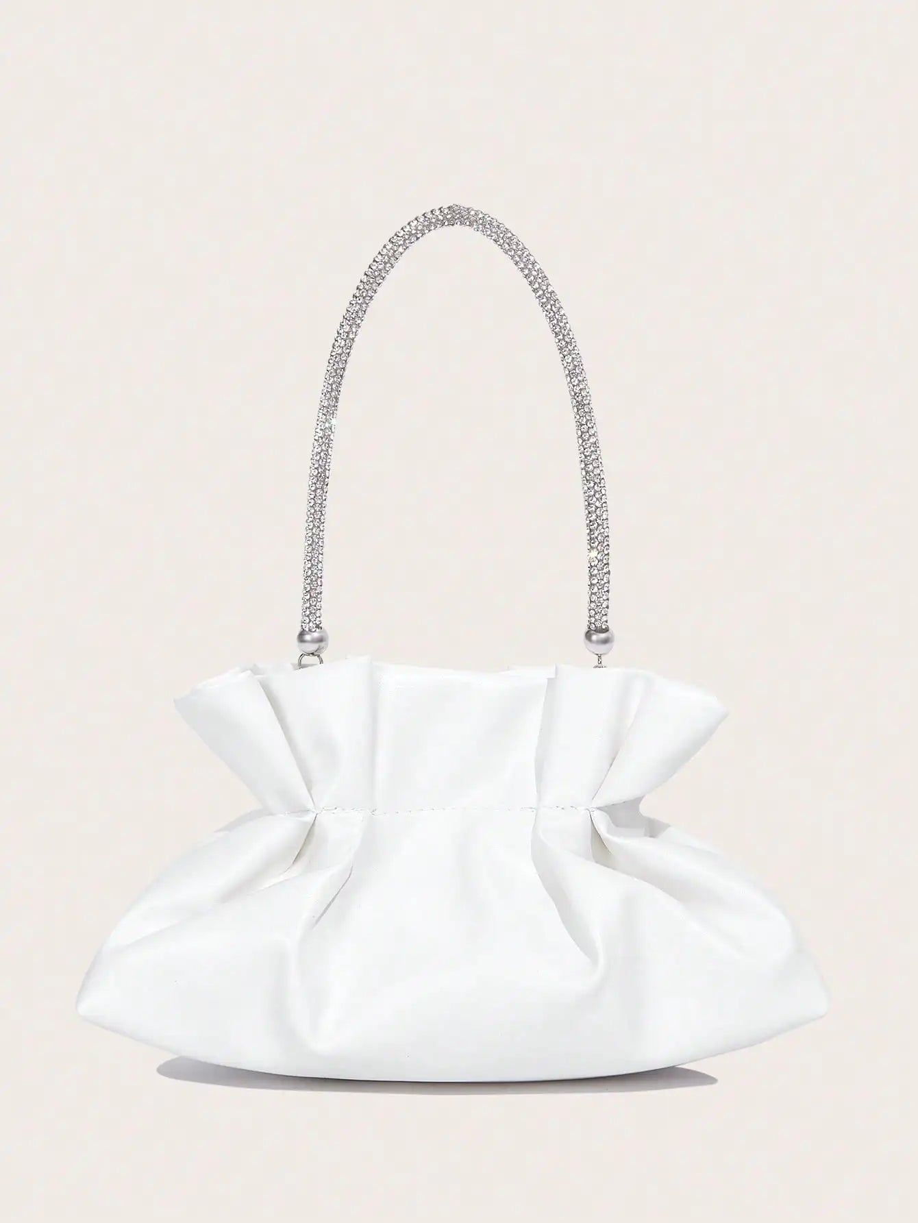 Women's Fashionable White Party Clutch | Elegant Hasp Bag for Weddings and Events Luxegan