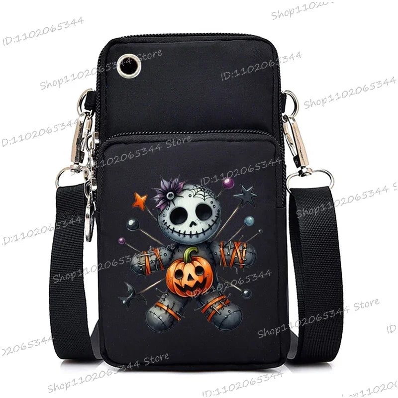 Mini Mobile Phone Bag | Gothic Doll Pattern Crossbody Bag Luxegan