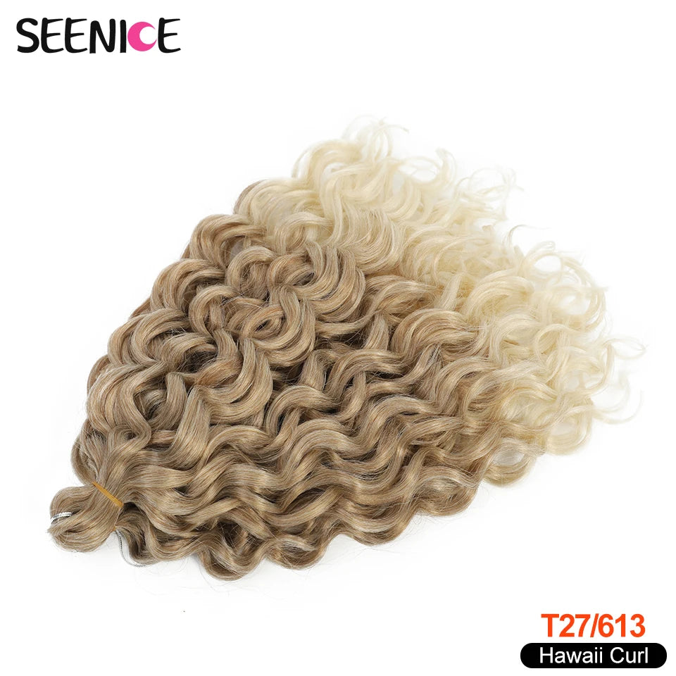 Afro Curls Deep Wavy Twist Crochet Hair Extensions – Ombre Synthetic Braiding Hair for Women - view 14