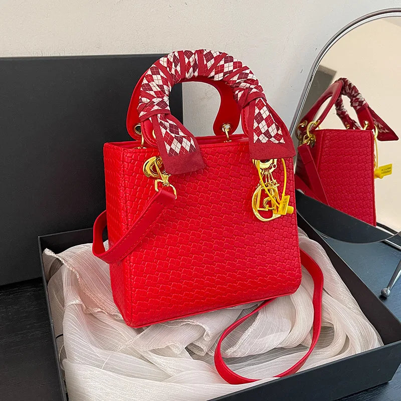 Woven Princess Handbag | Silk Scarf Satchel & Crossbody Luxegan