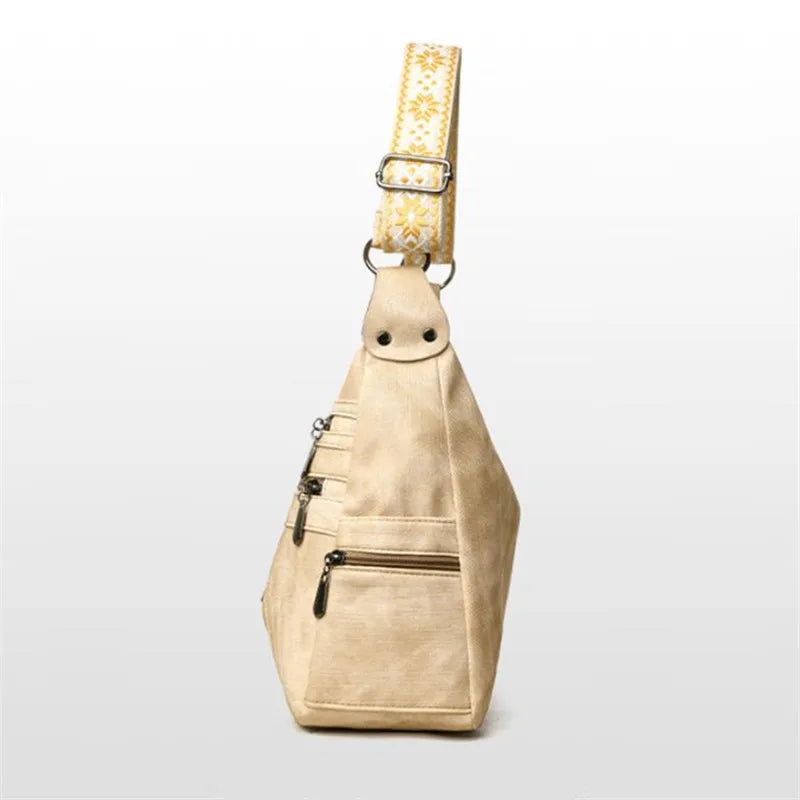 Vintage Style Shoulder Bag | Multi-Layer Crossbody Bag & Casual Faux Leather Handbag