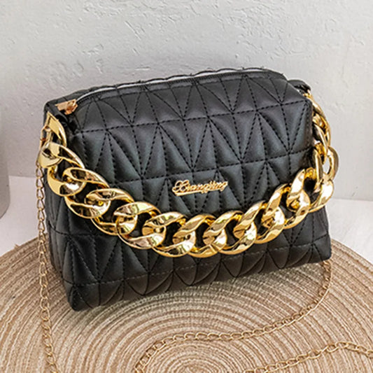 Ladies' One-Shoulder Messenger Bag | Rhombus Bag & Small Square Handbag Luxegan