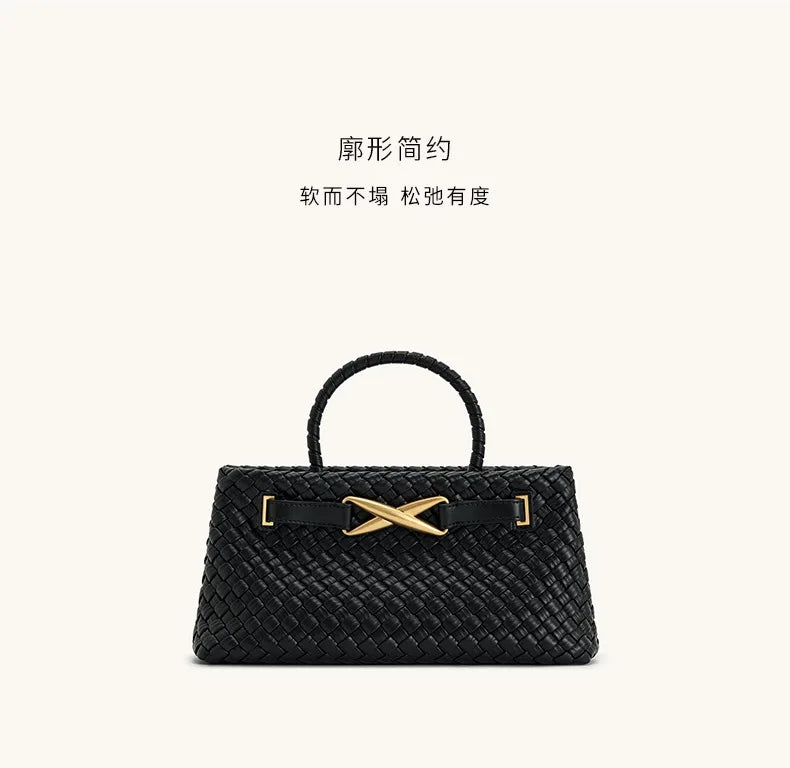 Woven Handbag | High-end Top Handle & Versatile Purse Luxegan 