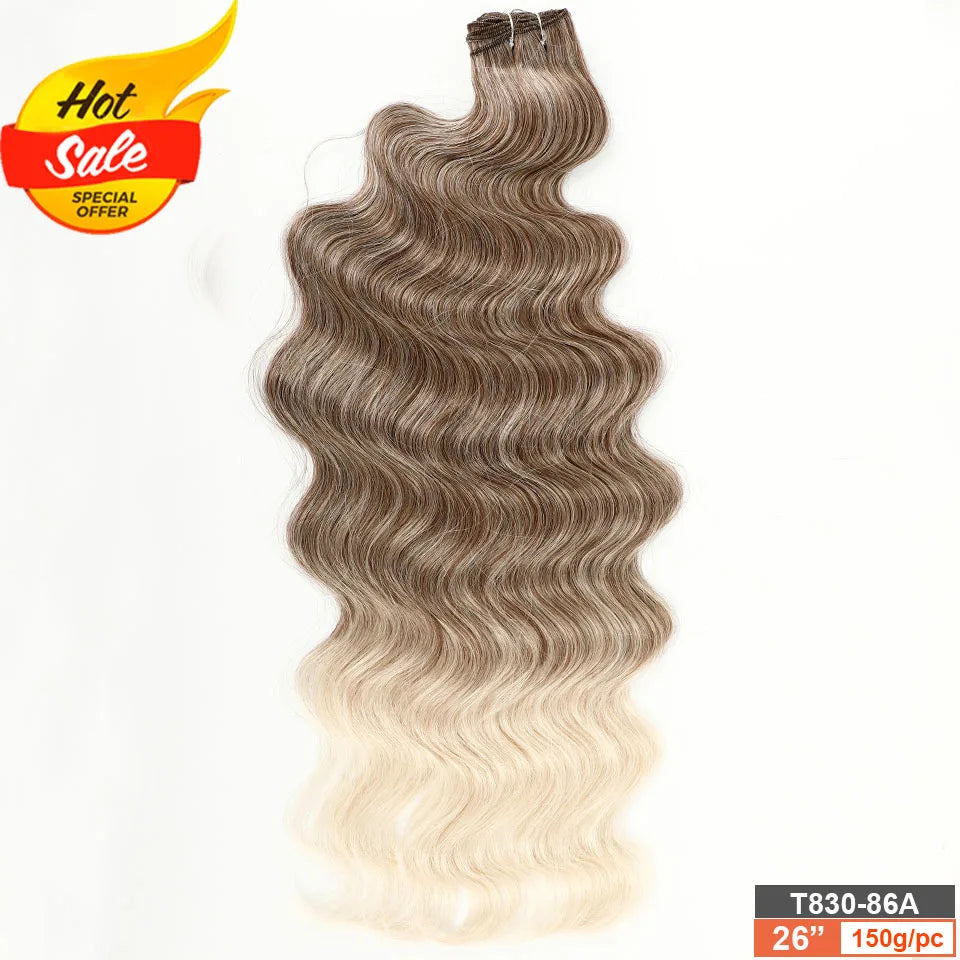Synthetic Body Wave Hair Extensions | 26–30 Inch | 150–200g