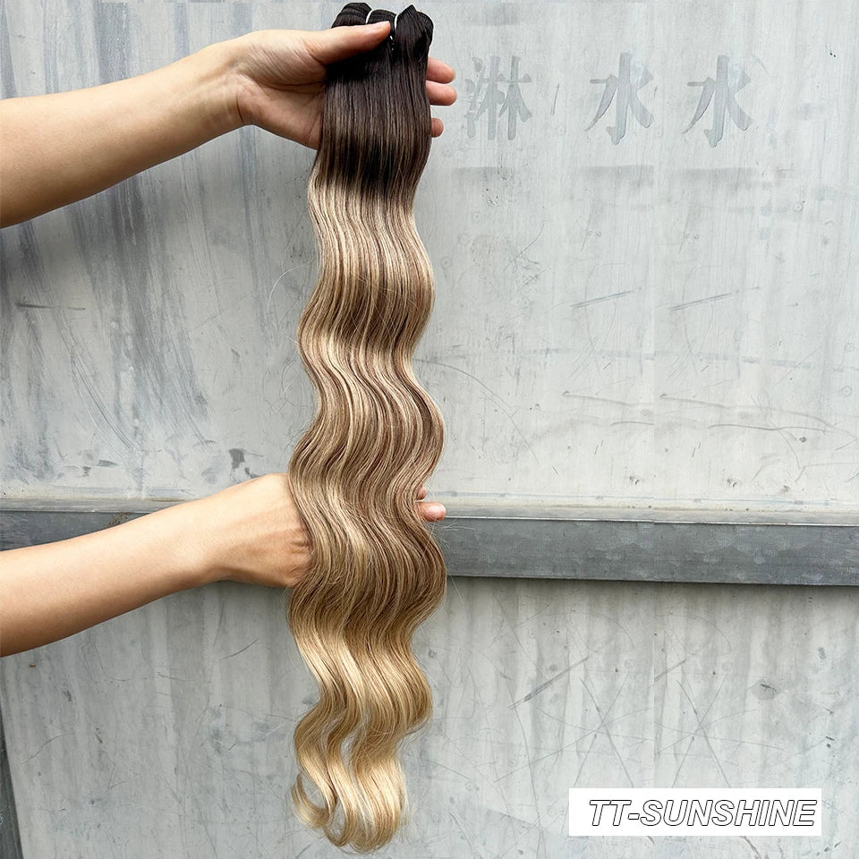 High-Temperature Synthetic Body Wave Hair Extensions – 26 & 30 Inch | Piano & Ombre Colors - view 42