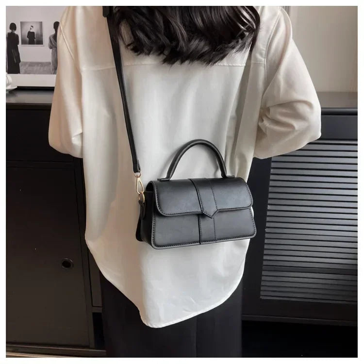 Vintage PU Leather Small Square Underarm Bag | Fashion Women's Shoulder Handbag & Crossbody Satchel Luxegan