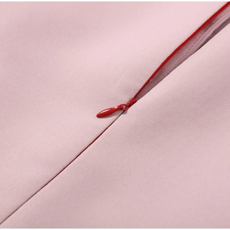 Elegant Solid Buttons Long Dress Women Waist Cinched Shoulder Pads High Collar Slit Dresses 2026 Spring Summer Lady Party Robes