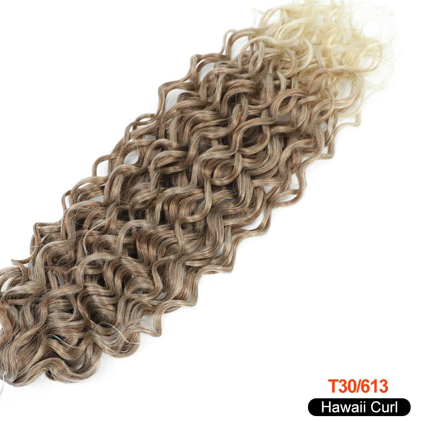 Deep Wave Twist Crochet Hair | Ombre Afro Curls Braiding Extensions | 18–24 Inches Luxegan