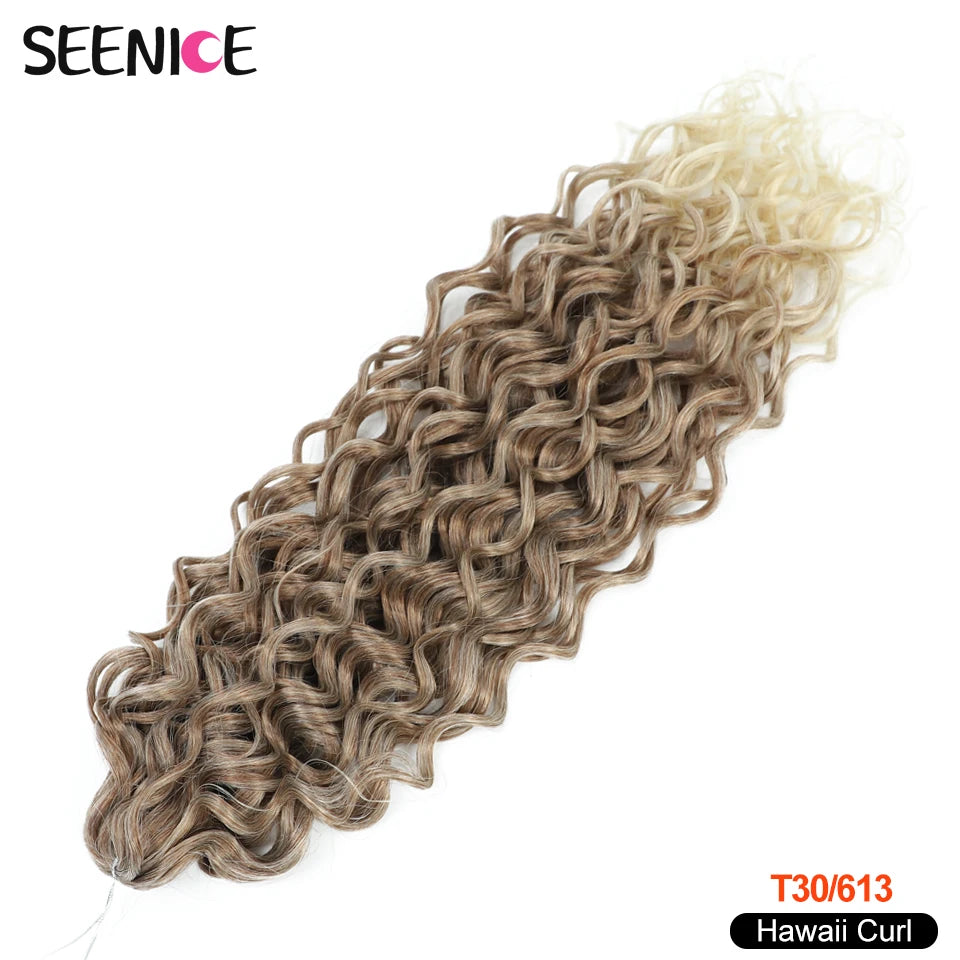Afro Curls Deep Wavy Twist Crochet Hair Extensions – Ombre Synthetic Braiding Hair for Women - view 12
