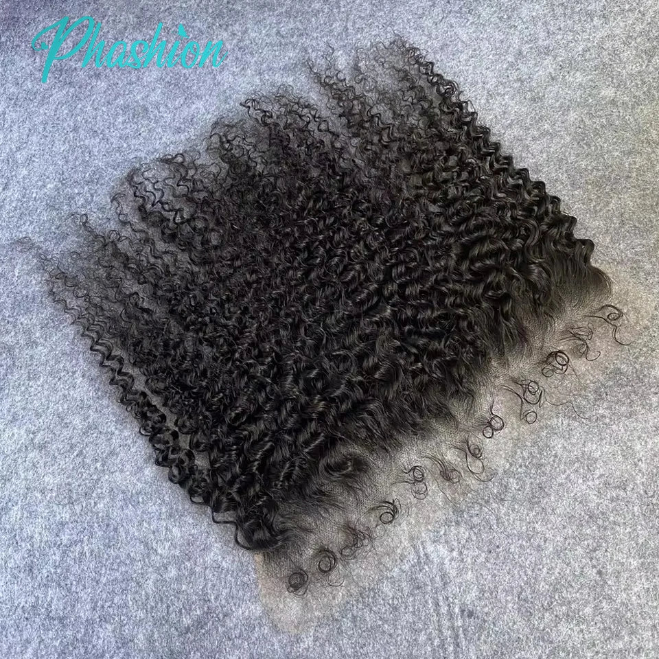 Phashion 26 28 Inch 13x6 Deep Curly Lace With Curly Baby Edges 6x6 Closure Real Hd Lace Melt Skin Full Frontal Only Human Hair