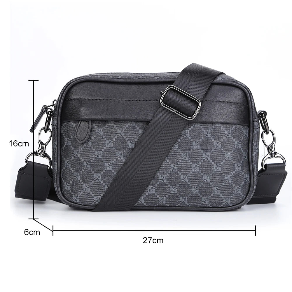 Messenger Sling Bag for Men | PU Small Zipper Crossbody Pouch Luxegan