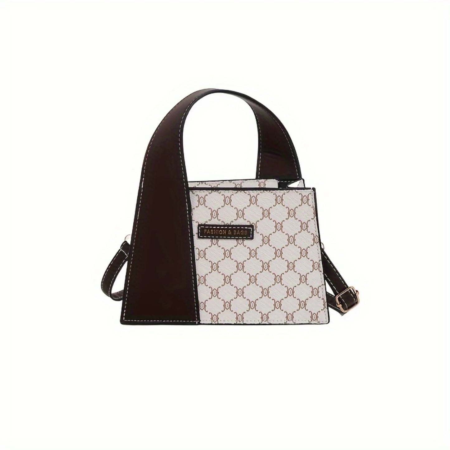 Designer Mini Crossbody Bag, Vintage-Inspired PU Shoulder Handbag for Women, Chic Commuter Tote with Metallic Clasp