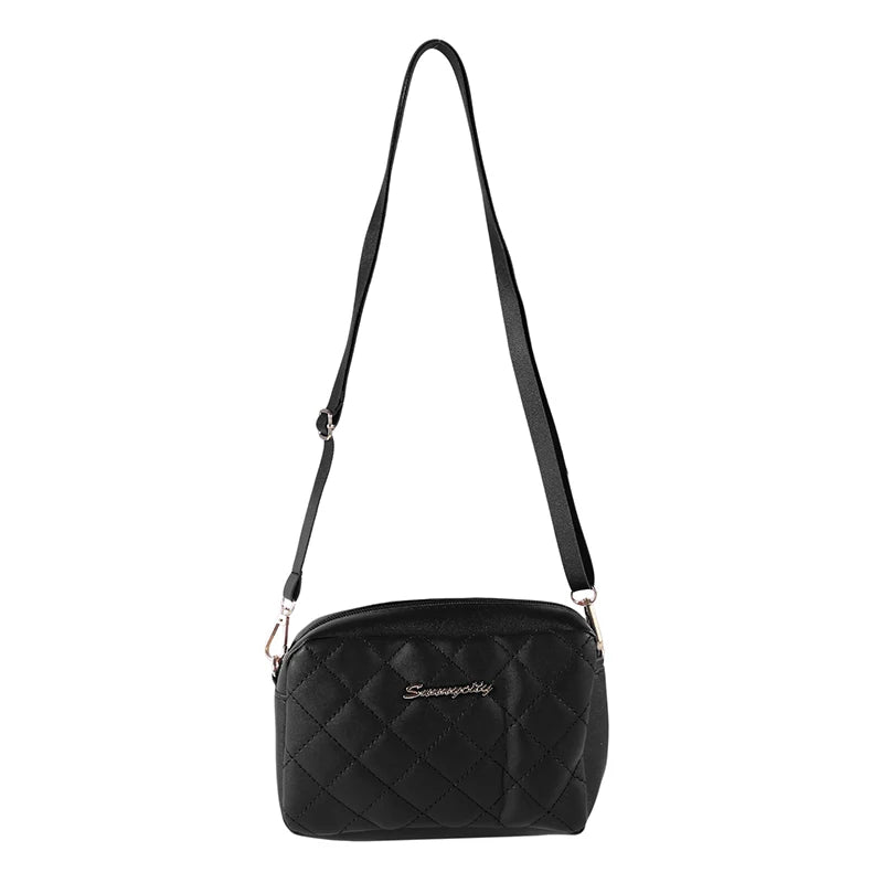 Women's Square Single Shoulder Bag | Solid Color PU Handbag & Female Fashion All-match Messenger Bags (Casual Phone Bag) Luxegan
